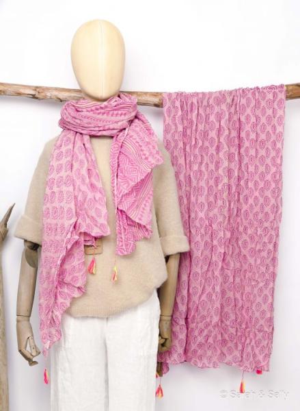 Sarah & Sally Schal pink